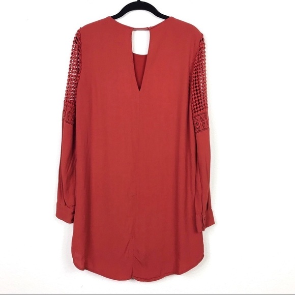 ASTR The Label Rust Crochet Detail Long Sleeve Top - Picture 5 of 8